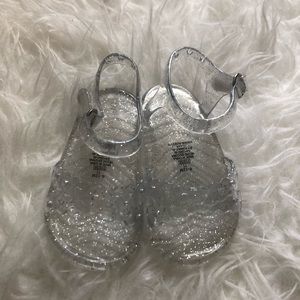 Old Navy Clear Sparkly Jellies - size 6-12 months